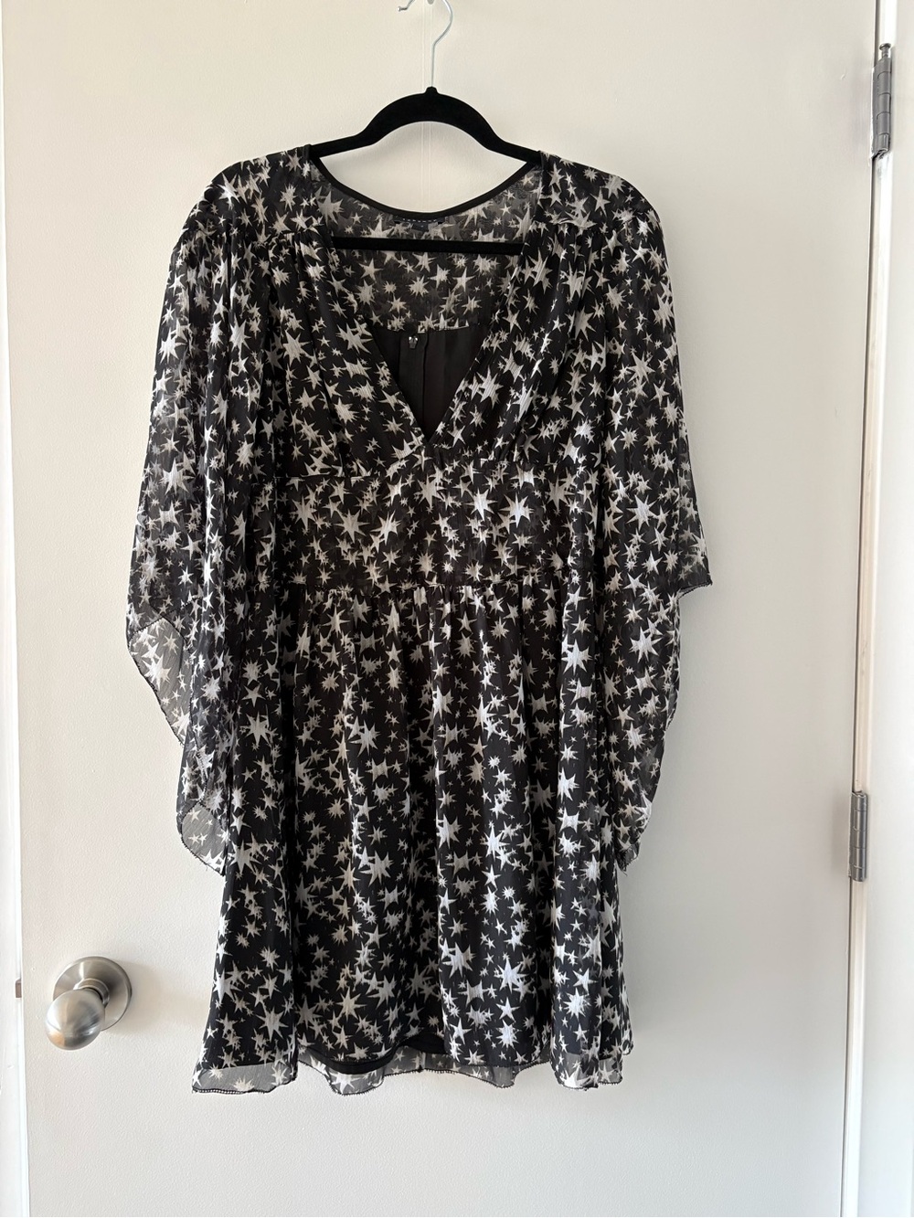 Black Star Print Dress Topshop